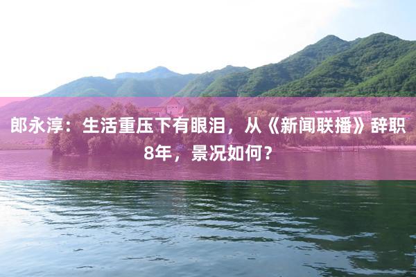 郎永淳：生活重压下有眼泪，从《新闻联播》辞职8年，景况如何？