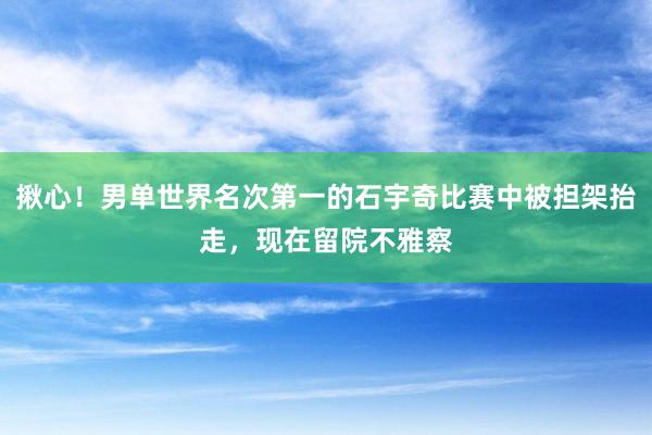 揪心！男单世界名次第一的石宇奇比赛中被担架抬走，现在留院不雅察